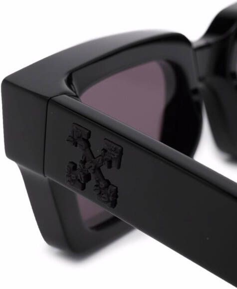 Off-White Eyewear Virgil zonnebril met rechthoekig montuur Zwart