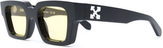 Off-White Virgil zonnebril met vierkant montuur Zwart