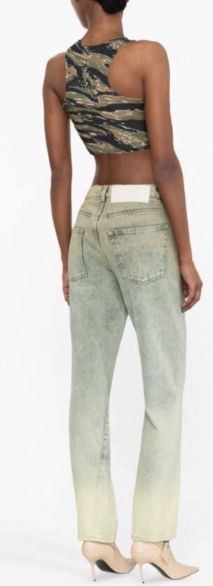 Off-White Jeans met verwassen-effect Groen
