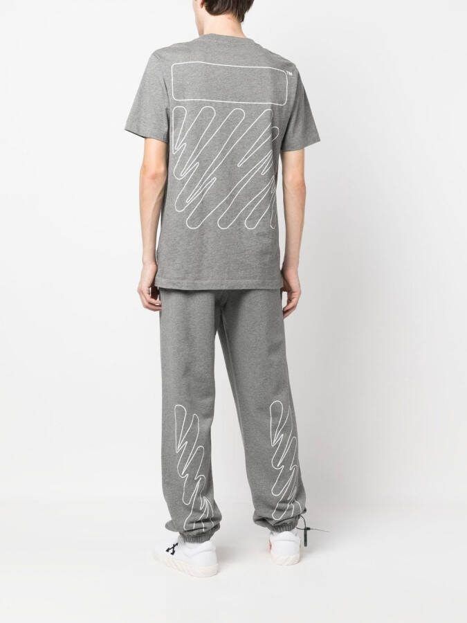 Off-White T-shirt met print MELANGE GREY WHITE - Foto 2