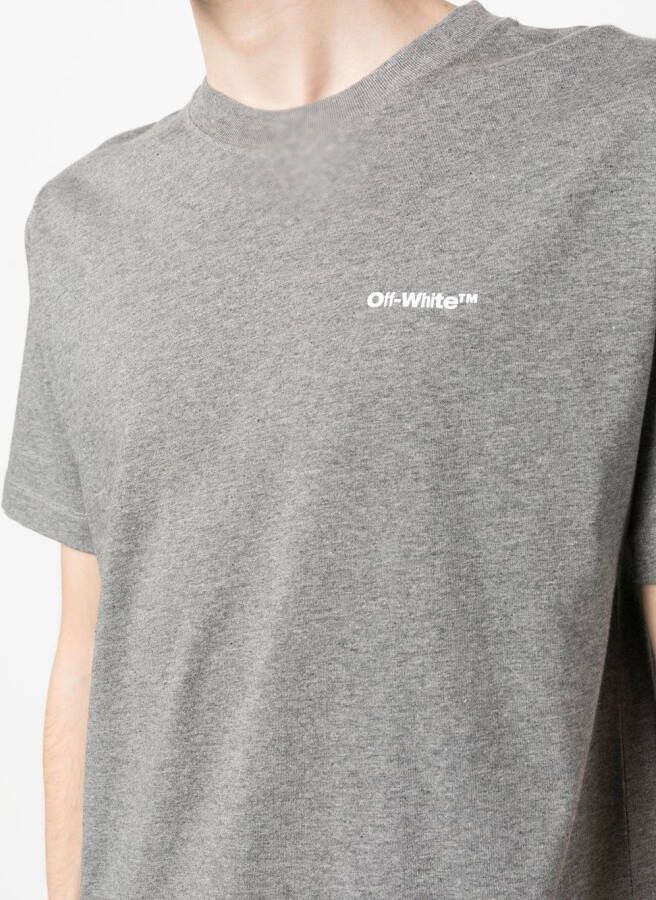 Off-White T-shirt met print MELANGE GREY WHITE - Foto 4