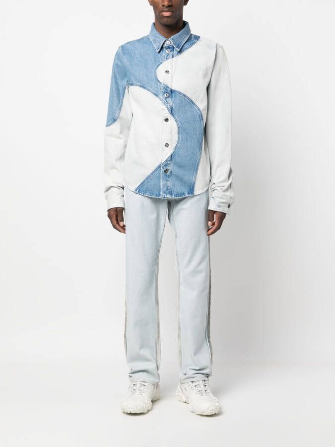 Off-White Denim shirtjack Blauw