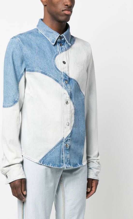Off-White Denim shirtjack Blauw