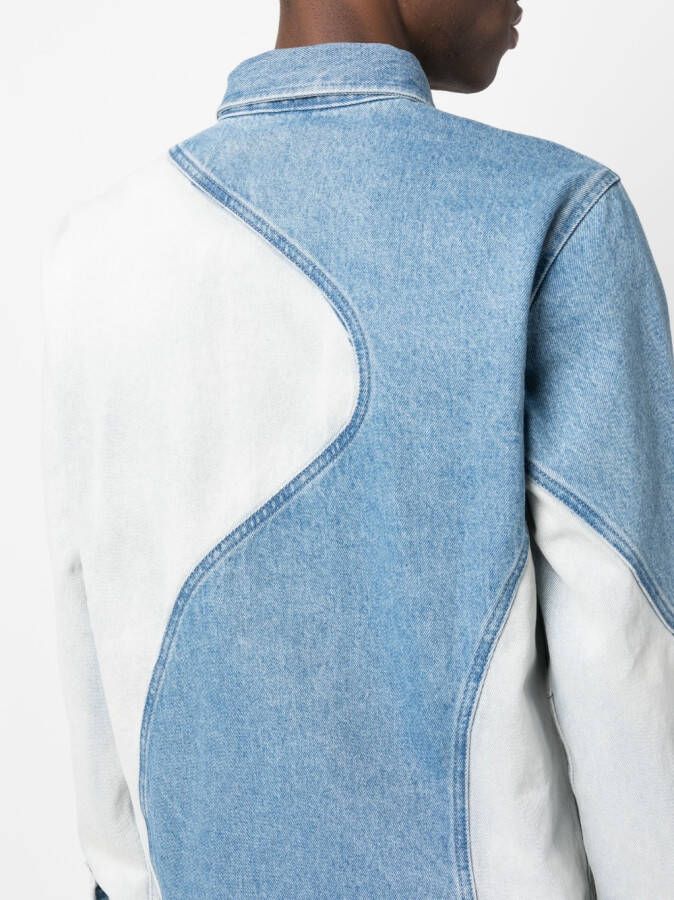 Off-White Denim shirtjack Blauw