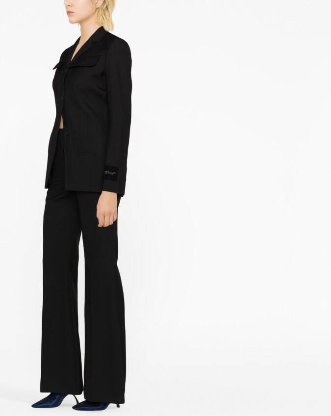 Off-White Wollen blazer Zwart