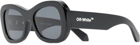 Off-White Eyewear Zonnebril met ovaal montuur Zwart
