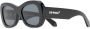 Off-White Eyewear Zonnebril met ovaal montuur Zwart - Thumbnail 2