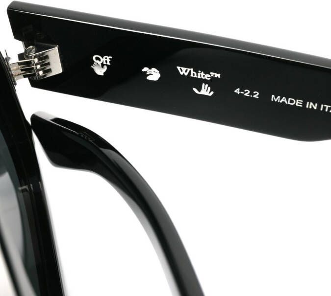 Off-White Eyewear Zonnebril met ovaal montuur Zwart