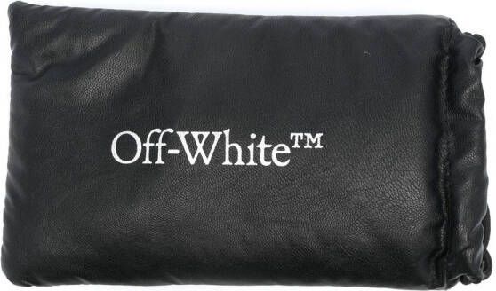 Off-White Zonnebril met rechthoekig montuur Blauw