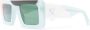 Off-White Eyewear Zonnebril met rechthoekig montuur Groen - Thumbnail 2