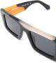 Off-White Eyewear Zonnebril met rechthoekig montuur Zwart - Thumbnail 3