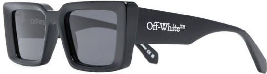 Off-White Eyewear Zonnebril met rechthoekig montuur Zwart
