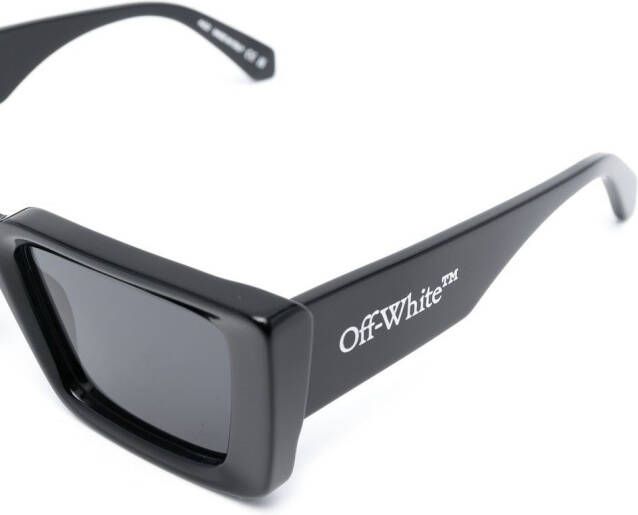 Off-White Eyewear Zonnebril met rechthoekig montuur Zwart