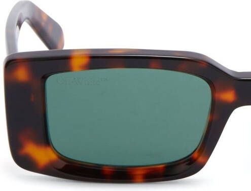 Off-White Eyewear Zonnebril met schildpadschild design Groen