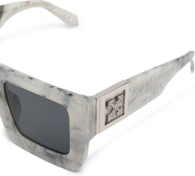Off-White Eyewear Zonnebril met vierkant montuur Grijs