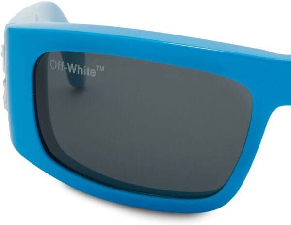 Off-White Zonnebril met vierkant montuur Blauw