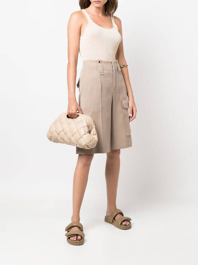 Officine Creative Helen leren shopper Beige