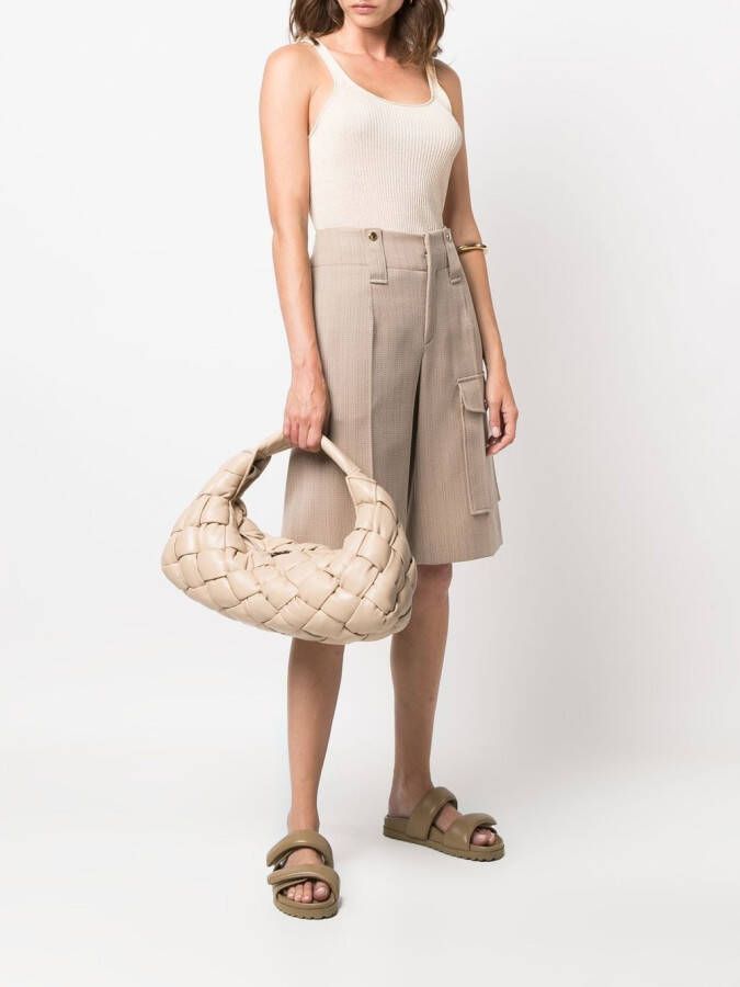 Officine Creative Leren shopper Beige