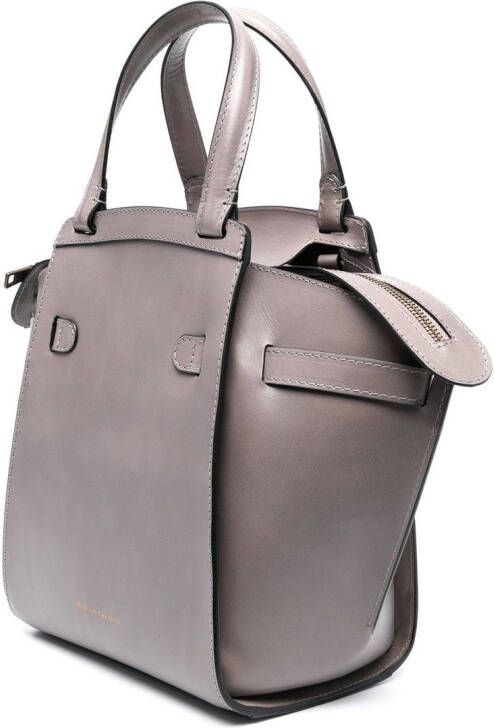 Officine Creative Saddle leren shopper Grijs