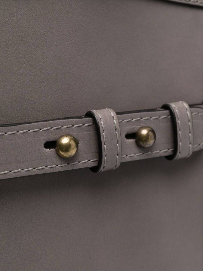 Officine Creative Saddle leren shopper Grijs