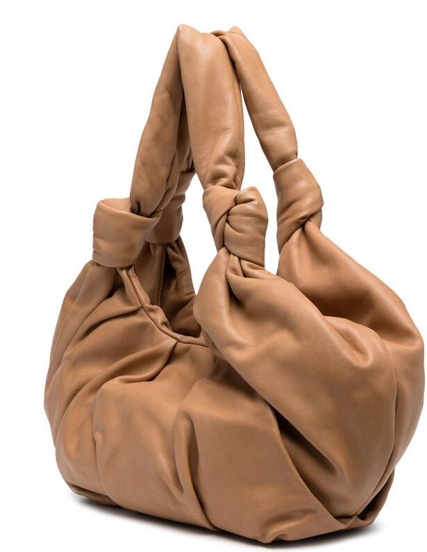 Officine Creative Schoudertas met geknoopt detail Bruin