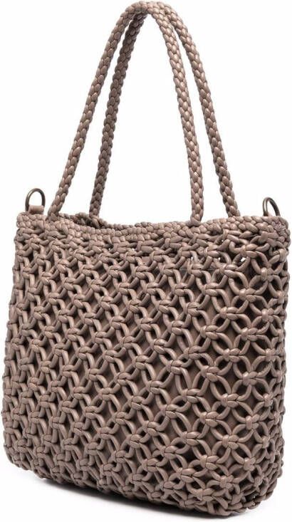 Officine Creative Susan 01 macramé shopper Bruin