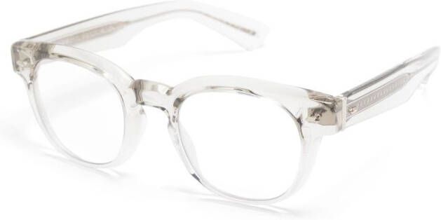 Oliver Peoples Allenby bril met rechthoekig montuur Beige