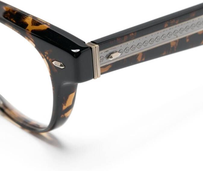 Oliver Peoples Allenby met schildpadschild design Zwart