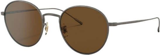 Oliver Peoples Zonnebril met rond montuur Bruin