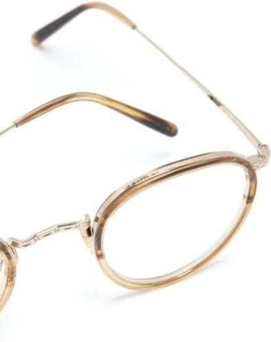 Oliver Peoples Bril met rond montuur Beige