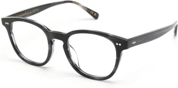 Oliver Peoples Bril met rond montuur Blauw