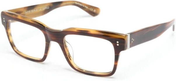 Oliver Peoples Bril met vierkant montuur Bruin