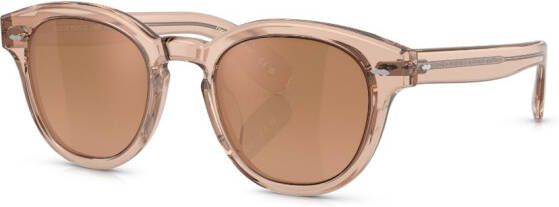 Oliver Peoples Cary Grant zonnebril met rond montuur Roze
