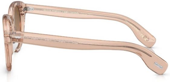 Oliver Peoples Cary Grant zonnebril met rond montuur Roze