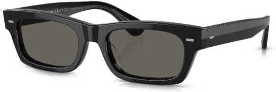 Oliver Peoples David zonnebril met rechthoekig montuur Zwart