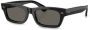 Oliver Peoples David zonnebril met rechthoekig montuur Zwart - Thumbnail 2