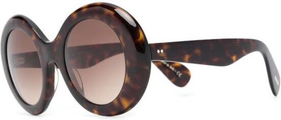 Oliver Peoples Dejeanne zonnebril met rond montuur Bruin