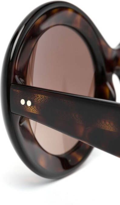 Oliver Peoples Dejeanne zonnebril met rond montuur Bruin