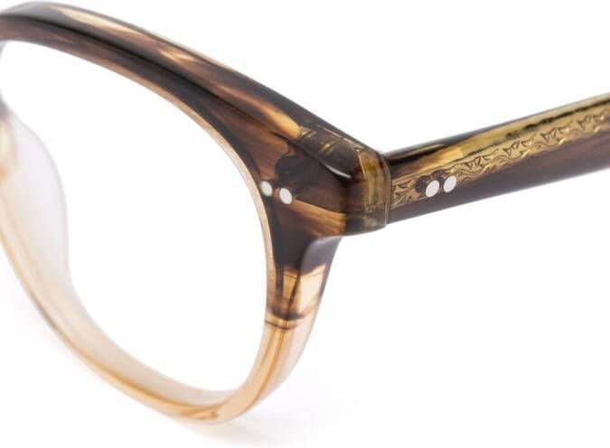 Oliver Peoples Desmon bril met rond montuur Beige