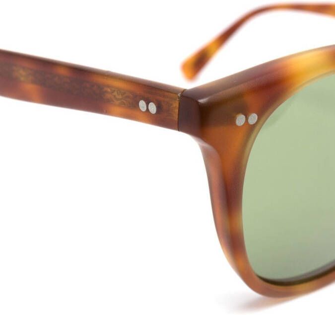 Oliver Peoples Desmon Sun zonnebril met rond montuur Bruin