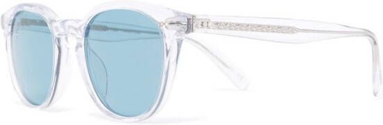 Oliver Peoples Desmon zonnebril met wayfarer montuur Wit
