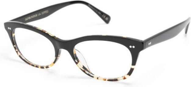 Oliver Peoples Dezerai bril met rechthoekig montuur Zwart