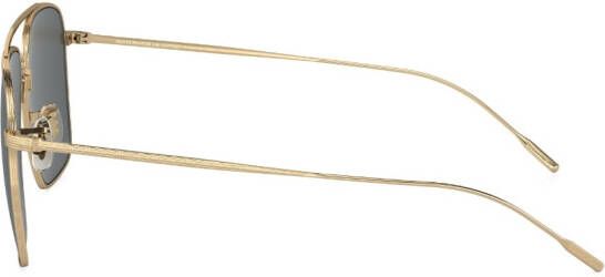 Oliver Peoples Dresner zonnebril met piloten montuur Goud