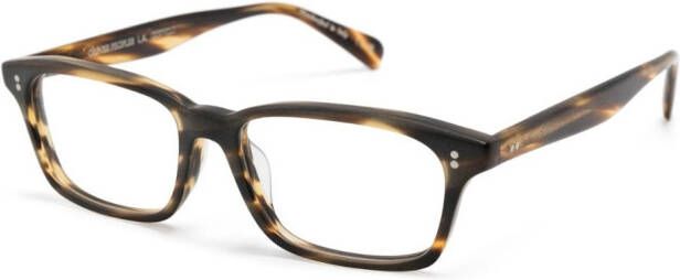 Oliver Peoples Edelson bril met rechthoekig montuur Bruin