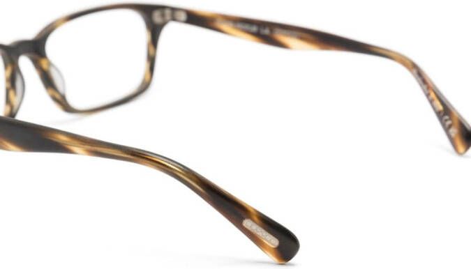 Oliver Peoples Edelson bril met rechthoekig montuur Bruin