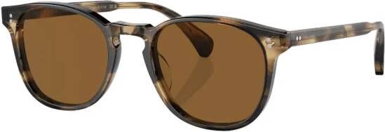 Oliver Peoples Finley zonnebril met rond montuur Bruin