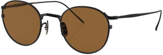 Oliver Peoples G. Ponti-4 zonnebril met rond montuur Zwart