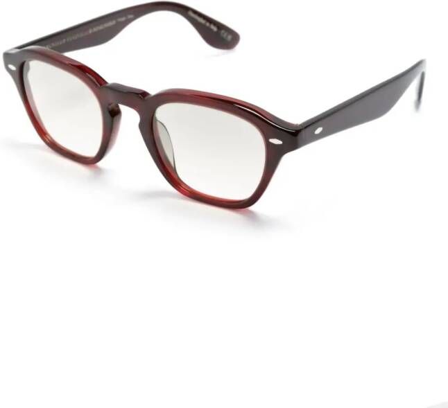 Oliver Peoples Bril met vierkant montuur Rood
