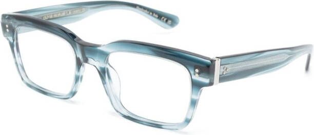 Oliver Peoples Hollins bril met rechthoekig montuur Blauw