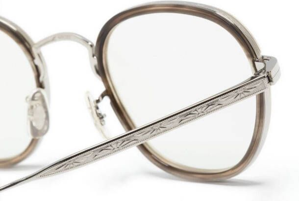 Oliver Peoples Lilletto-R bril met rond montuur Metallic